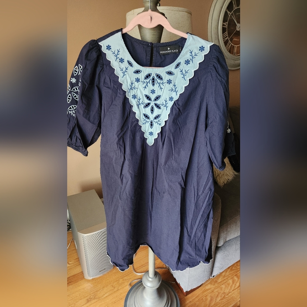 Womens midi dress by Pomander place size L(Tuckernuck)
